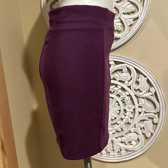 Lacoste Stretch Mini Purple Pencil Skirt Pima Cotton  Devanlay - Picture 3 of 5